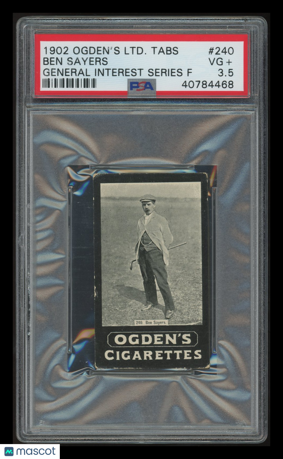 1902 Ogden's LTD. Tabs General Interest Series F Ben Sayers #240 PSA 3.5