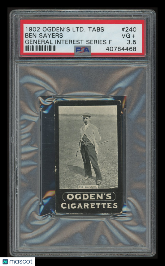 1902 Ogden's LTD. Tabs General Interest Series F Ben Sayers #240 PSA 3.5
