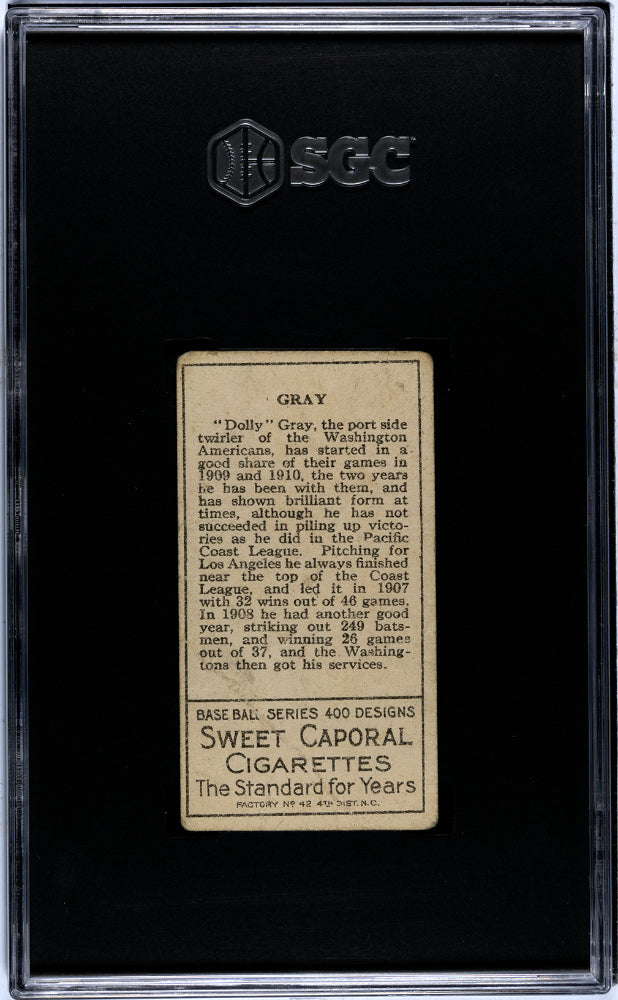 1911 Sweet Caporal (T205) Dolly Gray SGC 1