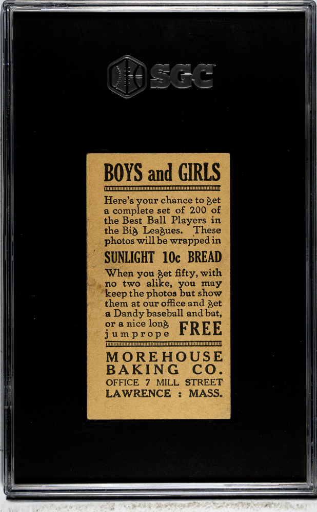 1916 Morehouse Baking Steve O'neill #134 SGC 3