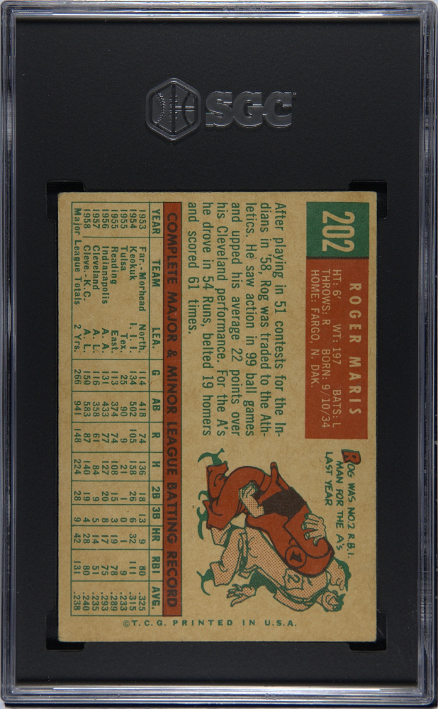 1959 Topps Roger Maris #202 SGC 4
