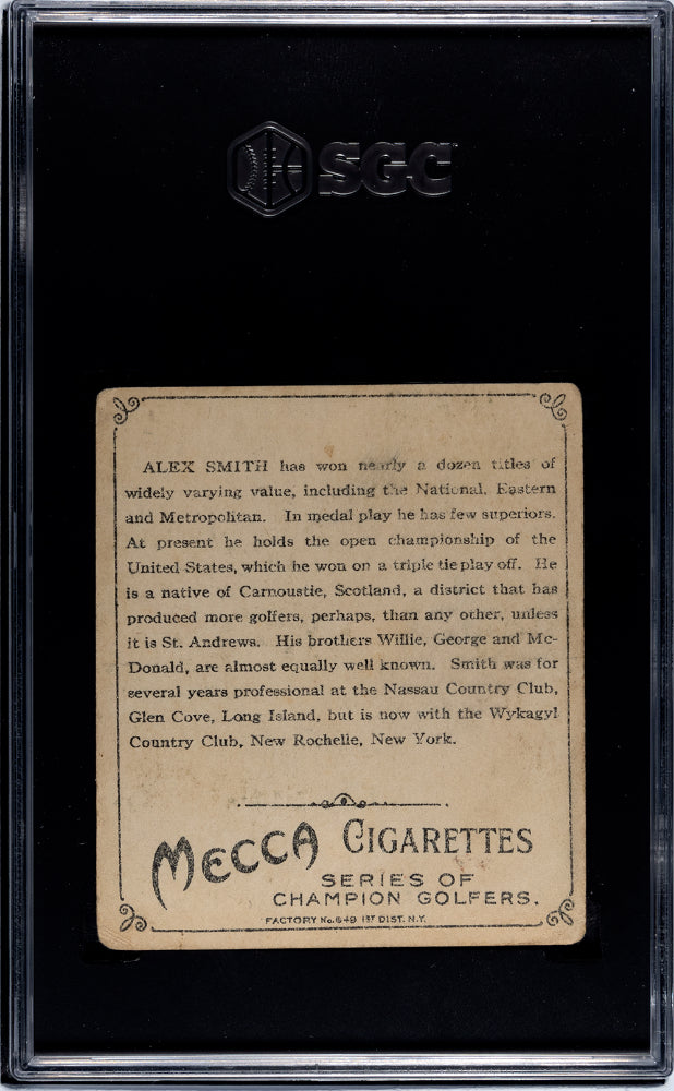 1910 Mecca Cigarettes (T218) Alex Smith SGC 3