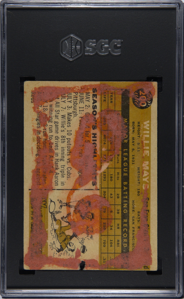 1960 Topps Willie Mays #200 SGC 1