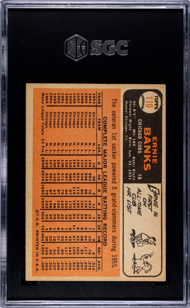 1966 Topps Ernie Banks #110 SGC 5