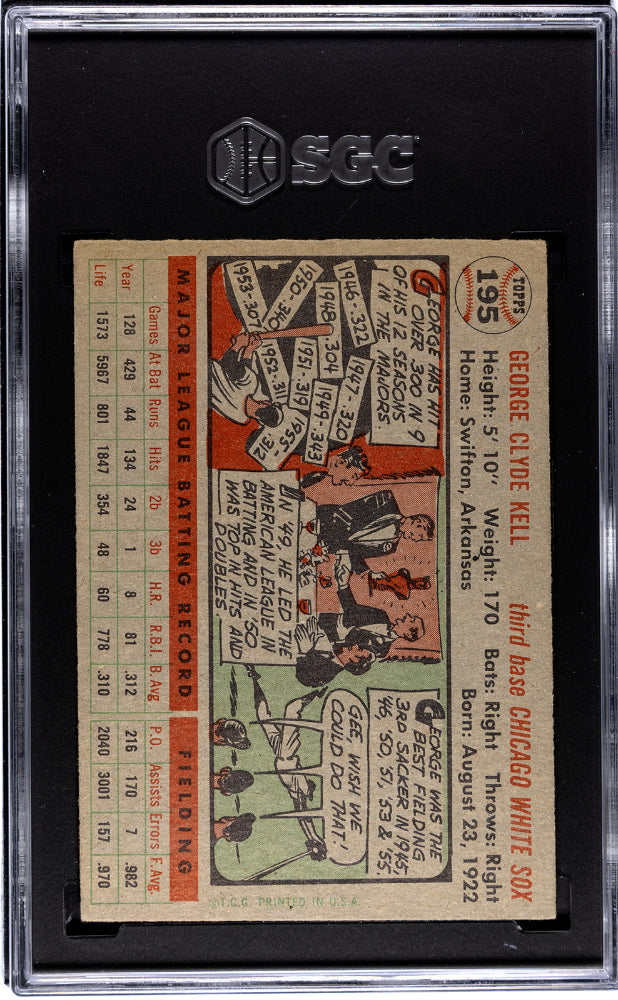 1956 Topps George Kell #195 SGC 4