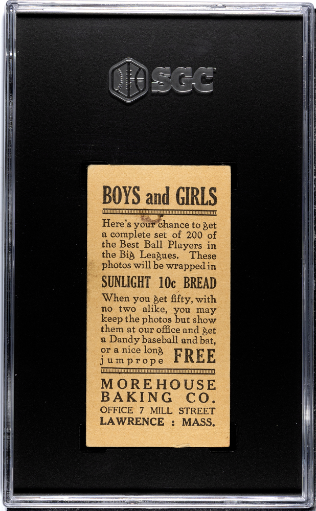 1916 Morehouse Baking Larry Gardner #65 SGC 1.5