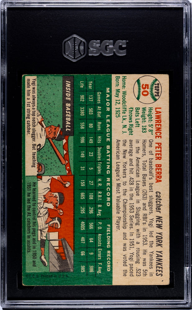 1954 Topps Yogi Berra #50 SGC 4.5