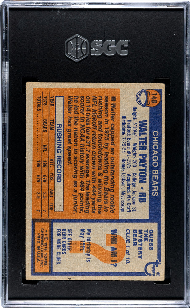 1976 Topps Walter Payton #148 SGC 3.5