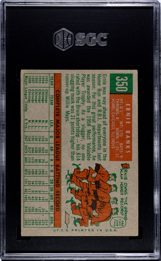 1959 Topps Ernie Banks #350 SGC 4