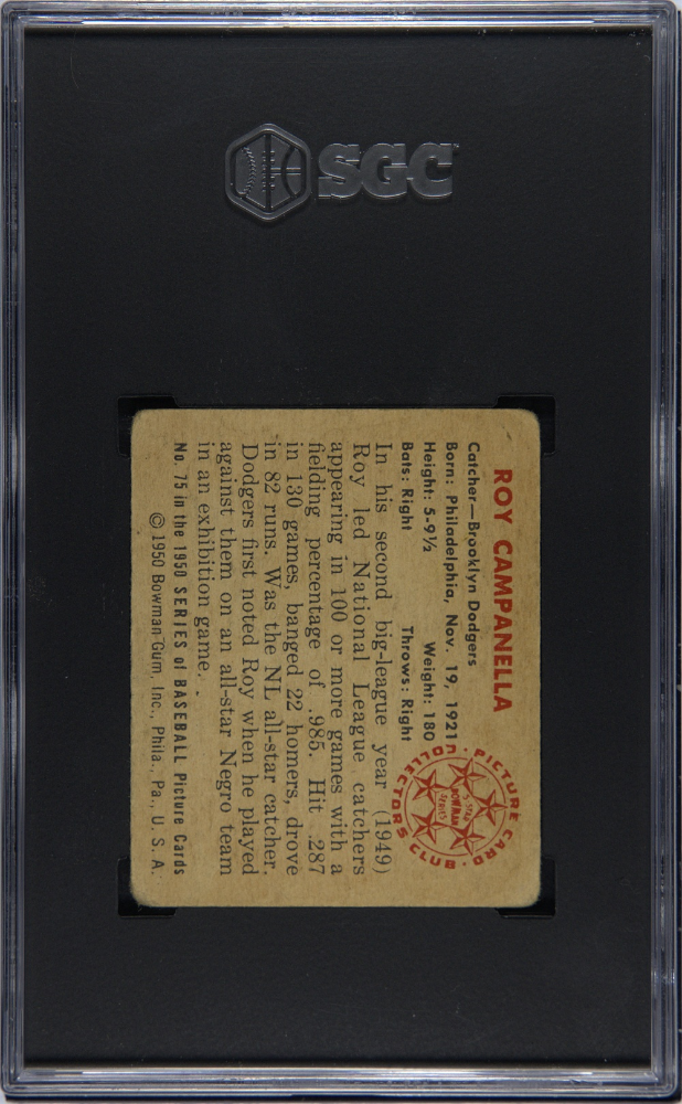 1950 Bowman Roy Campanella #75 SGC 1.5