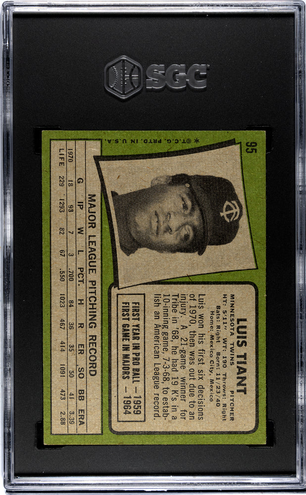 1971 Topps Luis Tiant #95 SGC 6.5