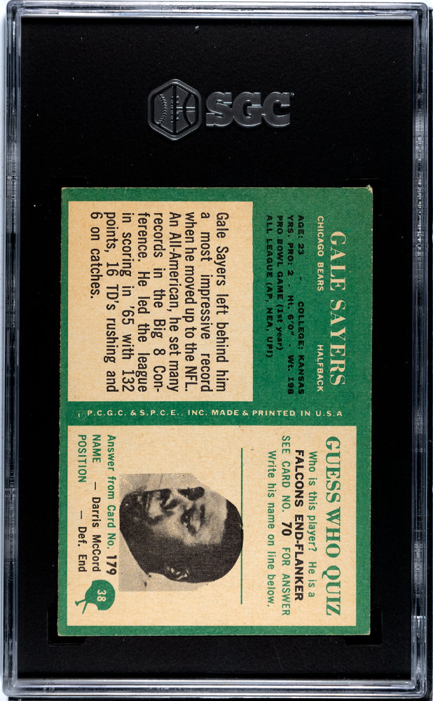 1966 Philadelphia Gale Sayers #38 SGC 5