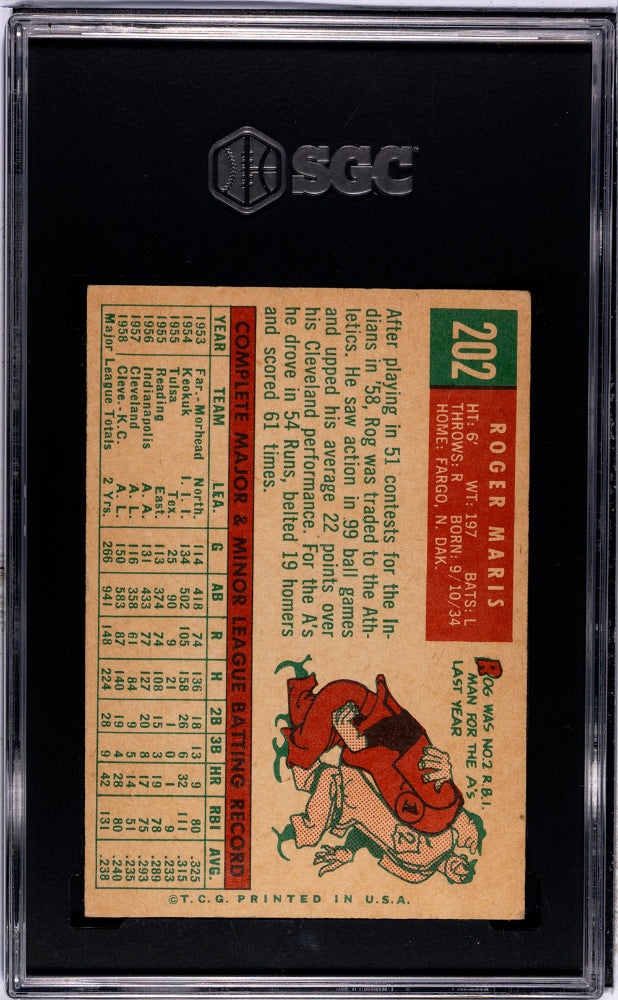 1959 Topps Roger Maris #202 SGC 3