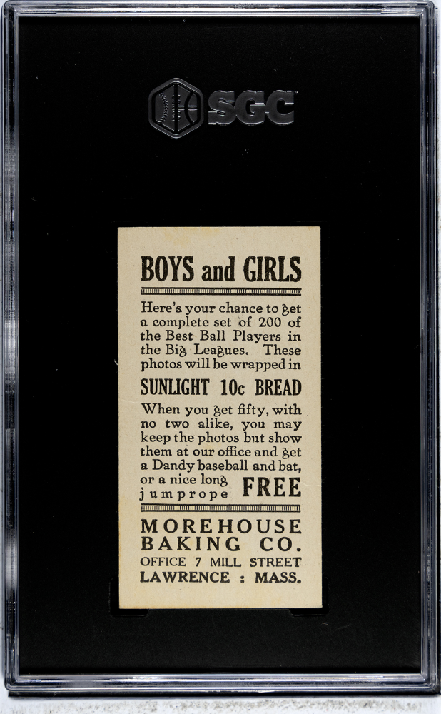 1916 Morehouse Baking Earl Hamilton #75 SGC 2