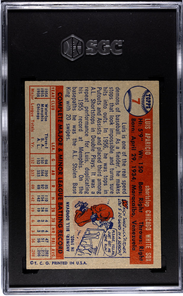 1957 Topps Luis Aparicio #7 SGC 4.5