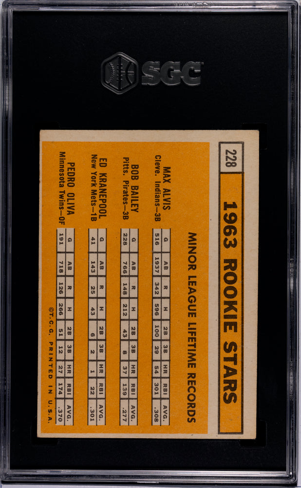 1963 Topps Oliva Kranepool #228 SGC 2.5