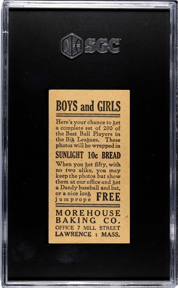 1916 Morehouse Baking Dick Hoblitzell #82 SGC 6