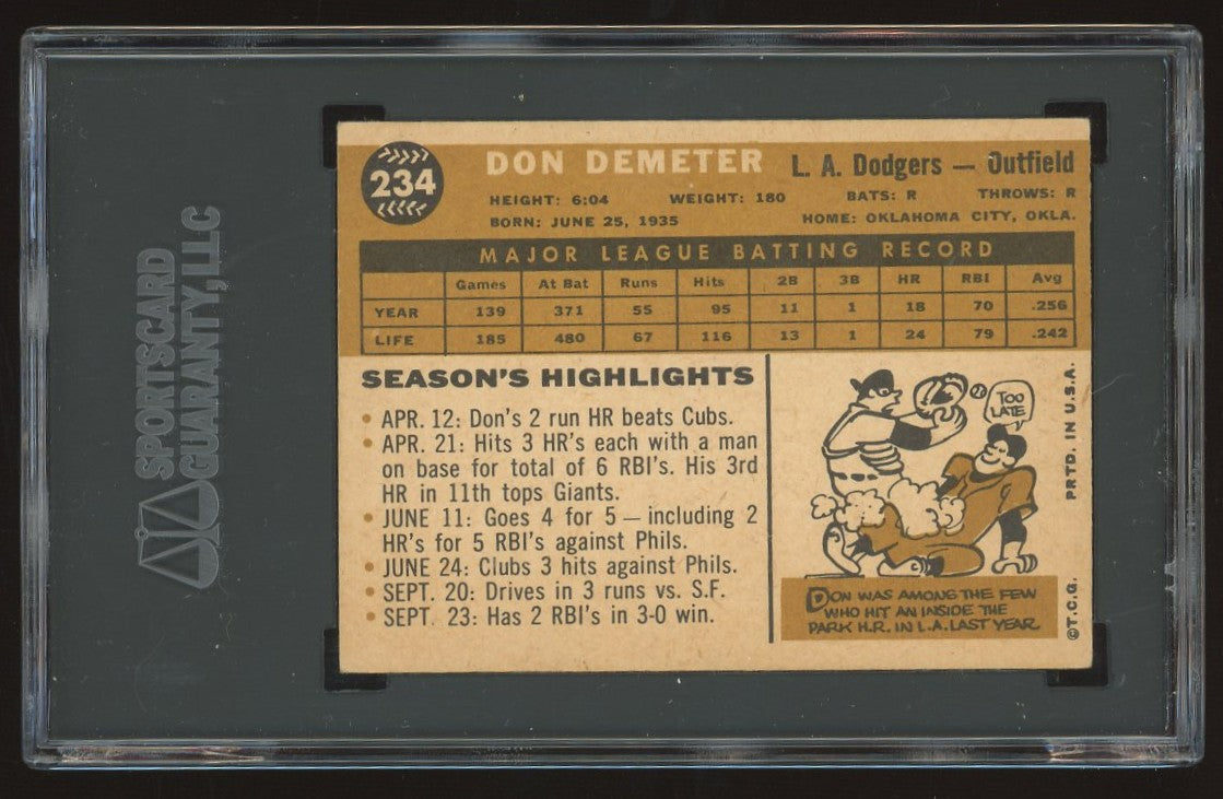 1960 Topps Don Demeter #234 SGC 5