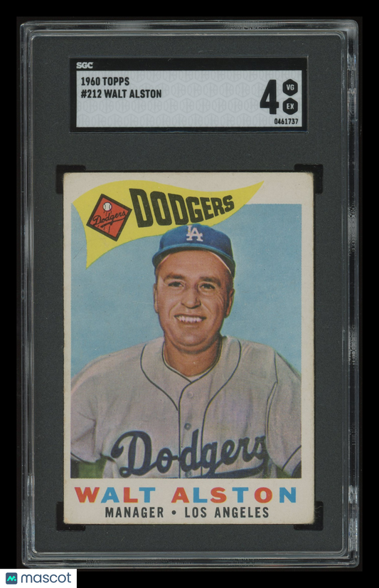 1960 Topps Walt Alston #212 SGC 4
