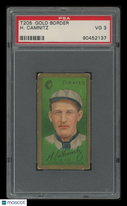 1911 T205 Gold Border H. Camnitz PSA 3
