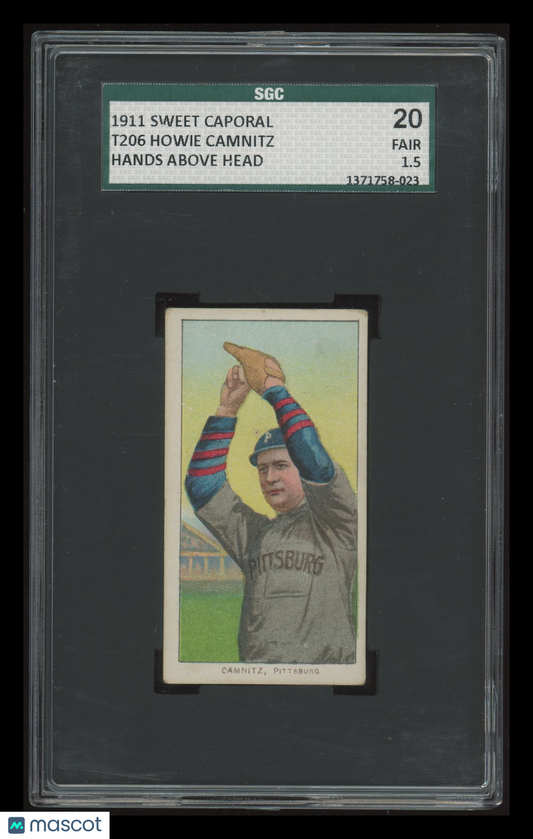 1911 Sweet Caporal T206 Howie Camnitz #T206 SGC 1.5