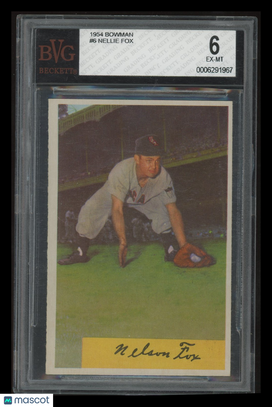1954 Bowman Nellie Fox #6 BVG 6