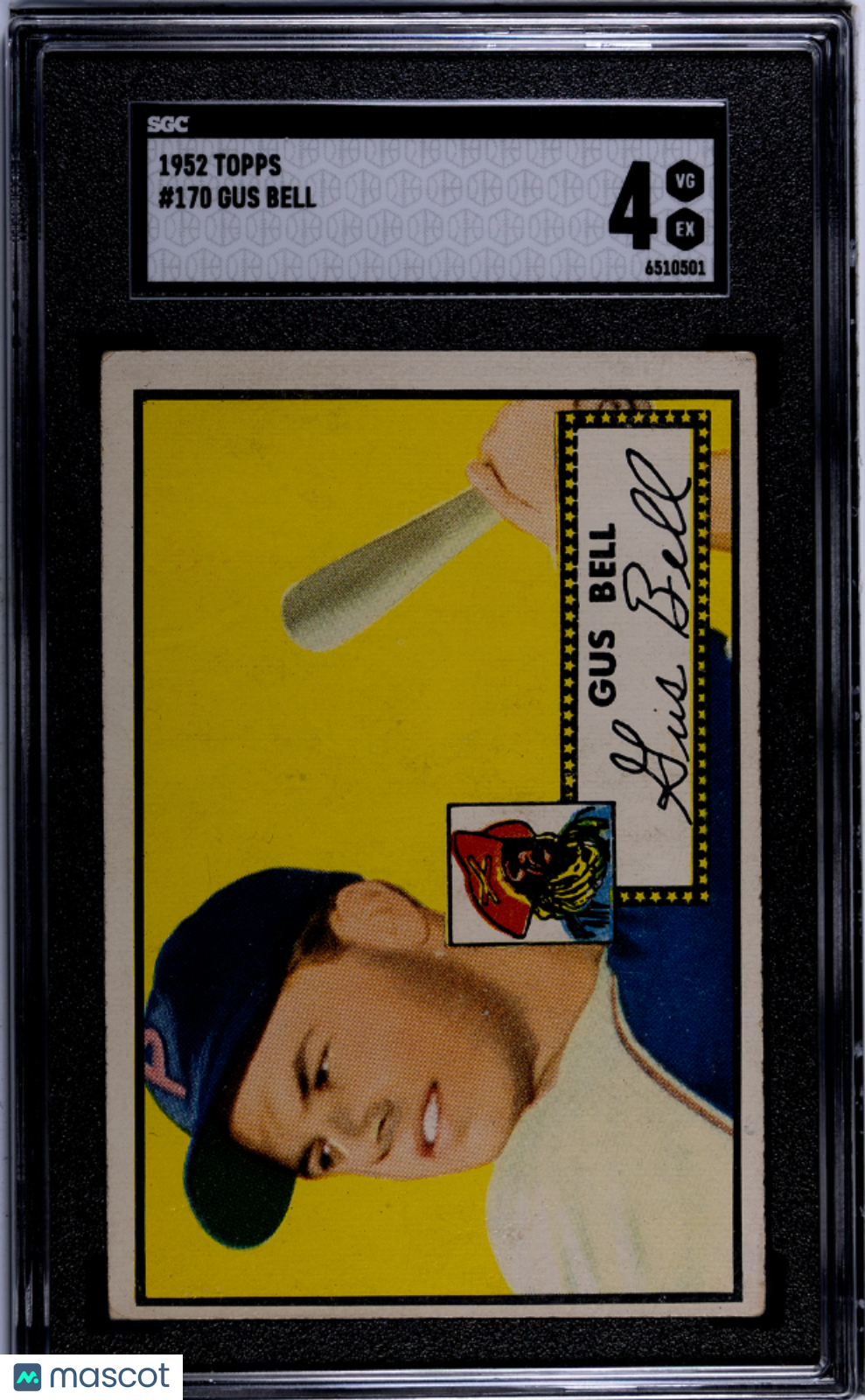 1952 Topps Gus Bell #170 SGC 4