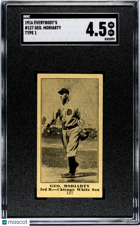 1916 Everybody's Geo. Moriarty #127 Type SGC 4.5
