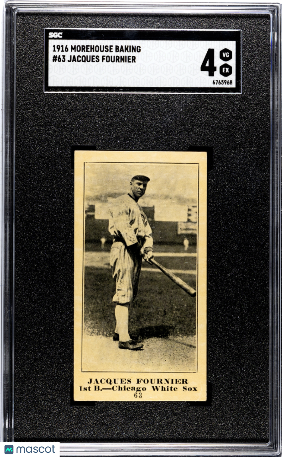 1916 Morehouse Baking Jacques Fournier #63 SGC 4