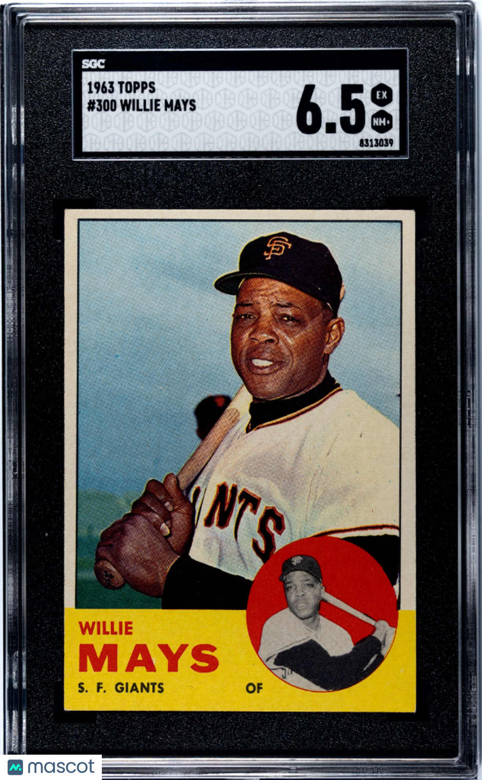 1963 Topps Willie Mays #300 SGC 6.5