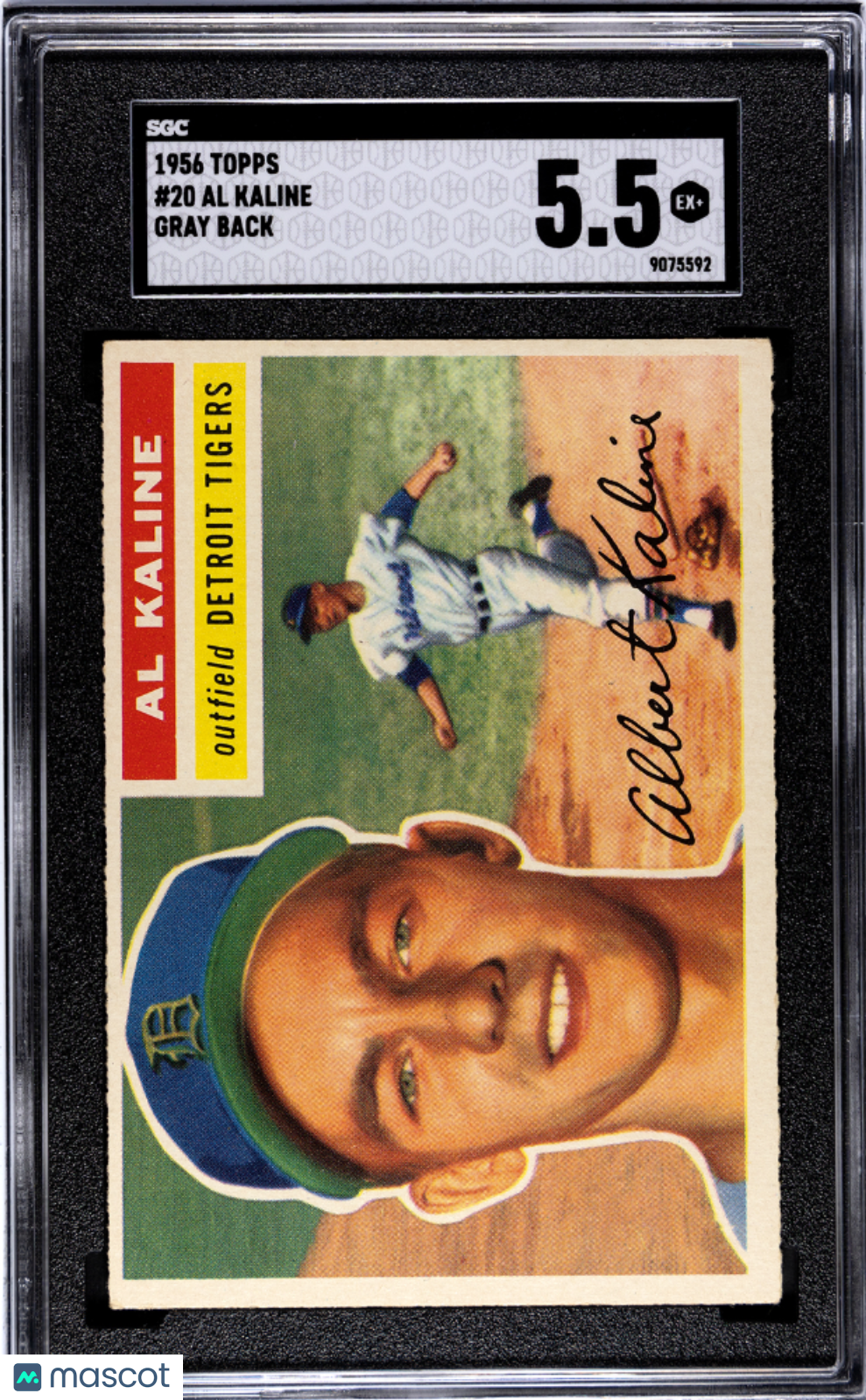 1956 Topps Al Kaline #20 Gray Back SGC 5.5