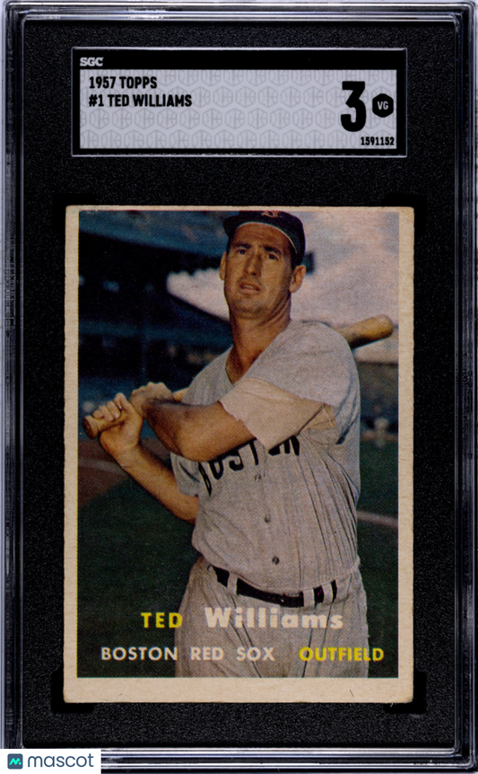 1957 Topps Ted Williams #1 SGC 3