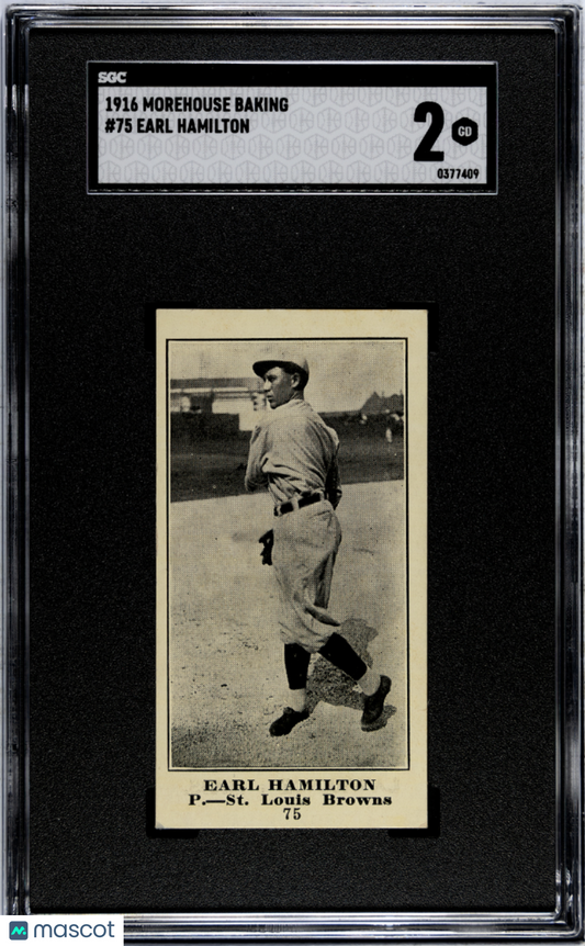 1916 Morehouse Baking Earl Hamilton #75 SGC 2