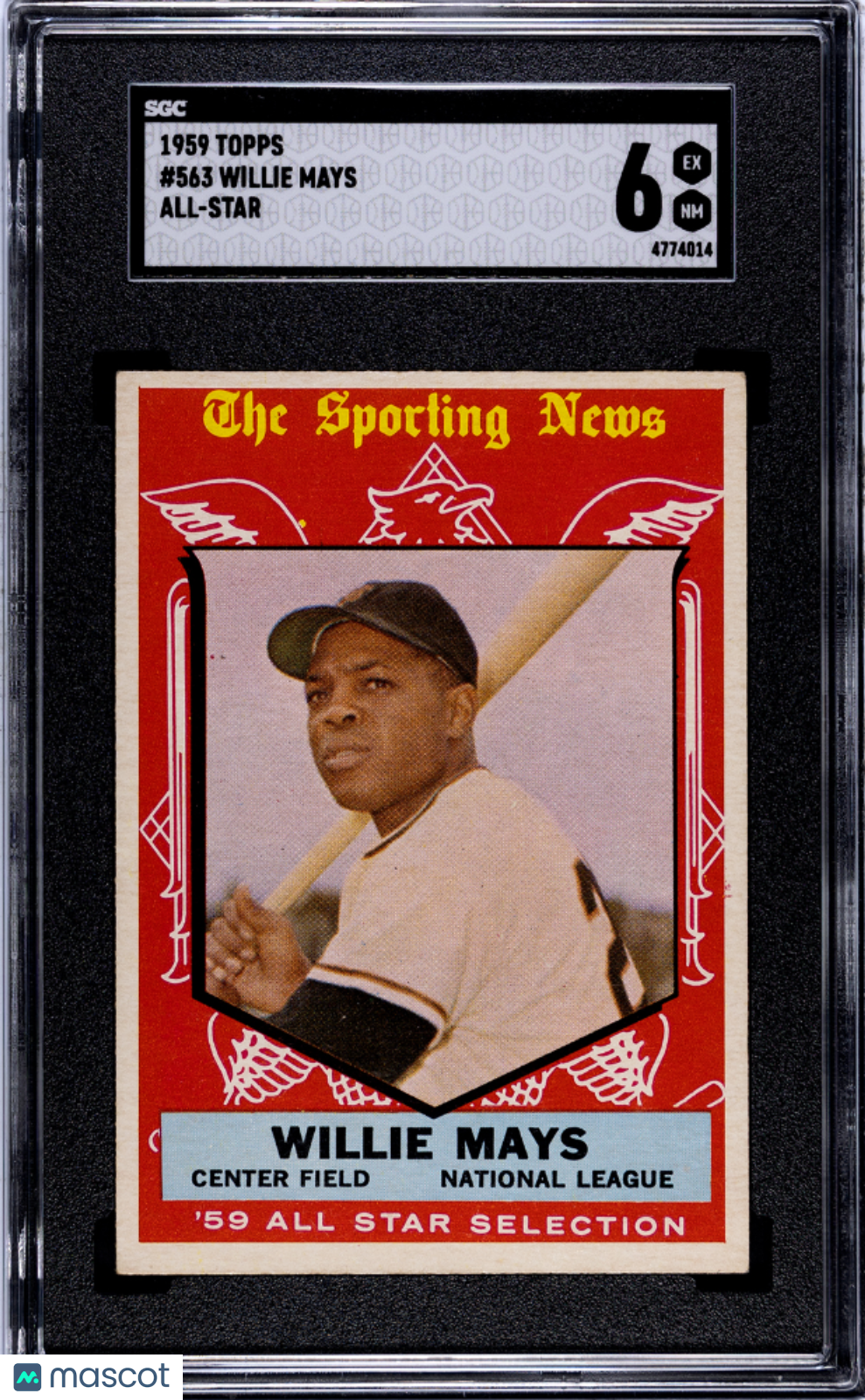 1959 Topps Willie Mays #563 All Star SGC 6