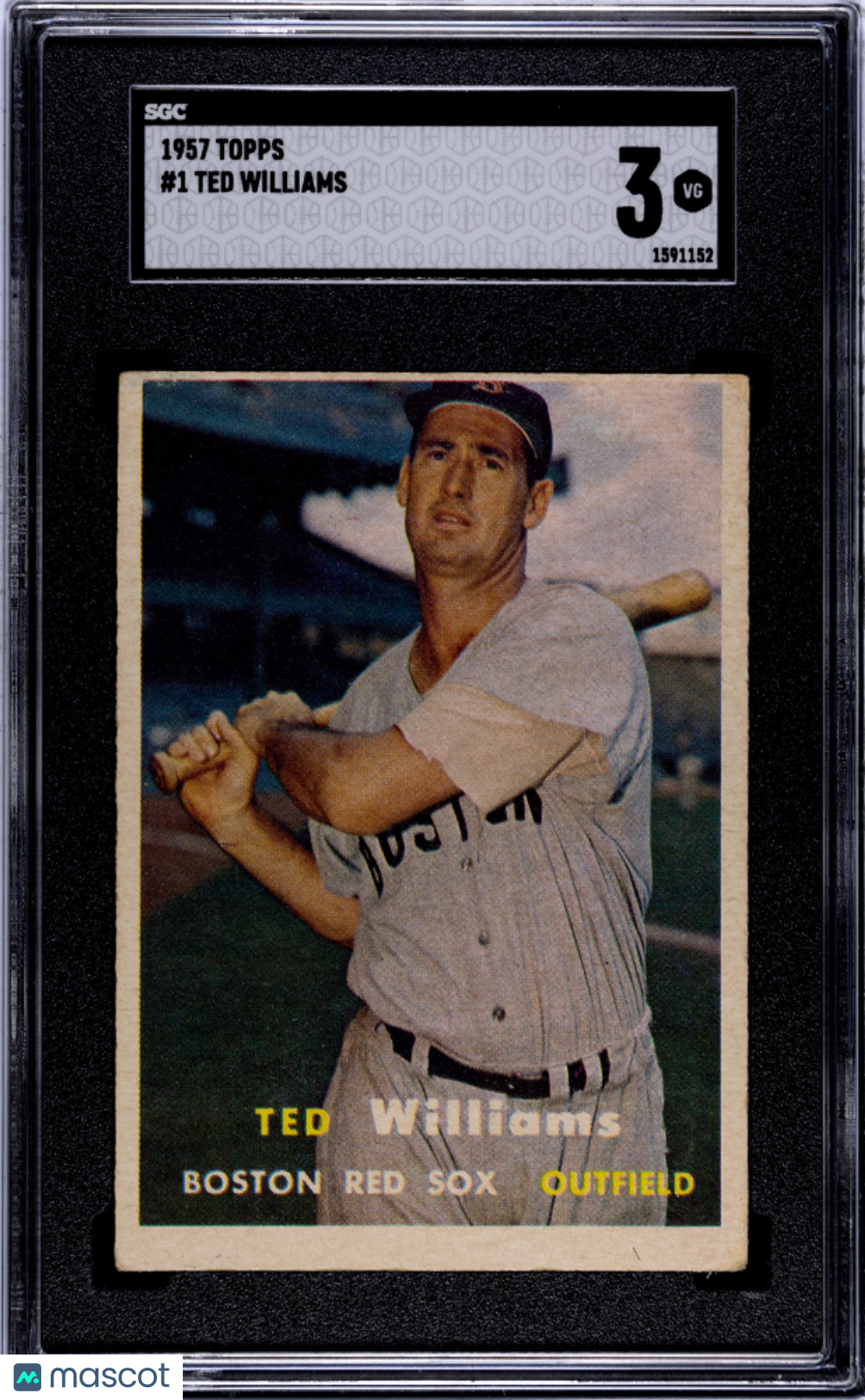 1957 Topps Ted Williams #1 SGC 3
