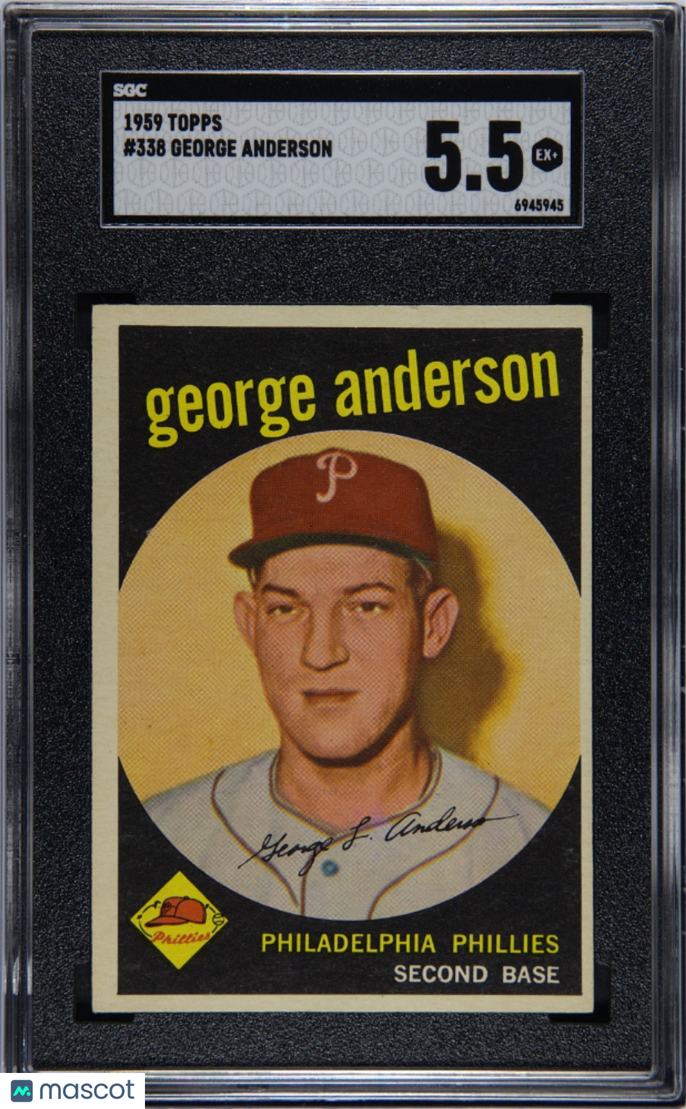 1959 Topps George Anderson #338 SGC 5.5