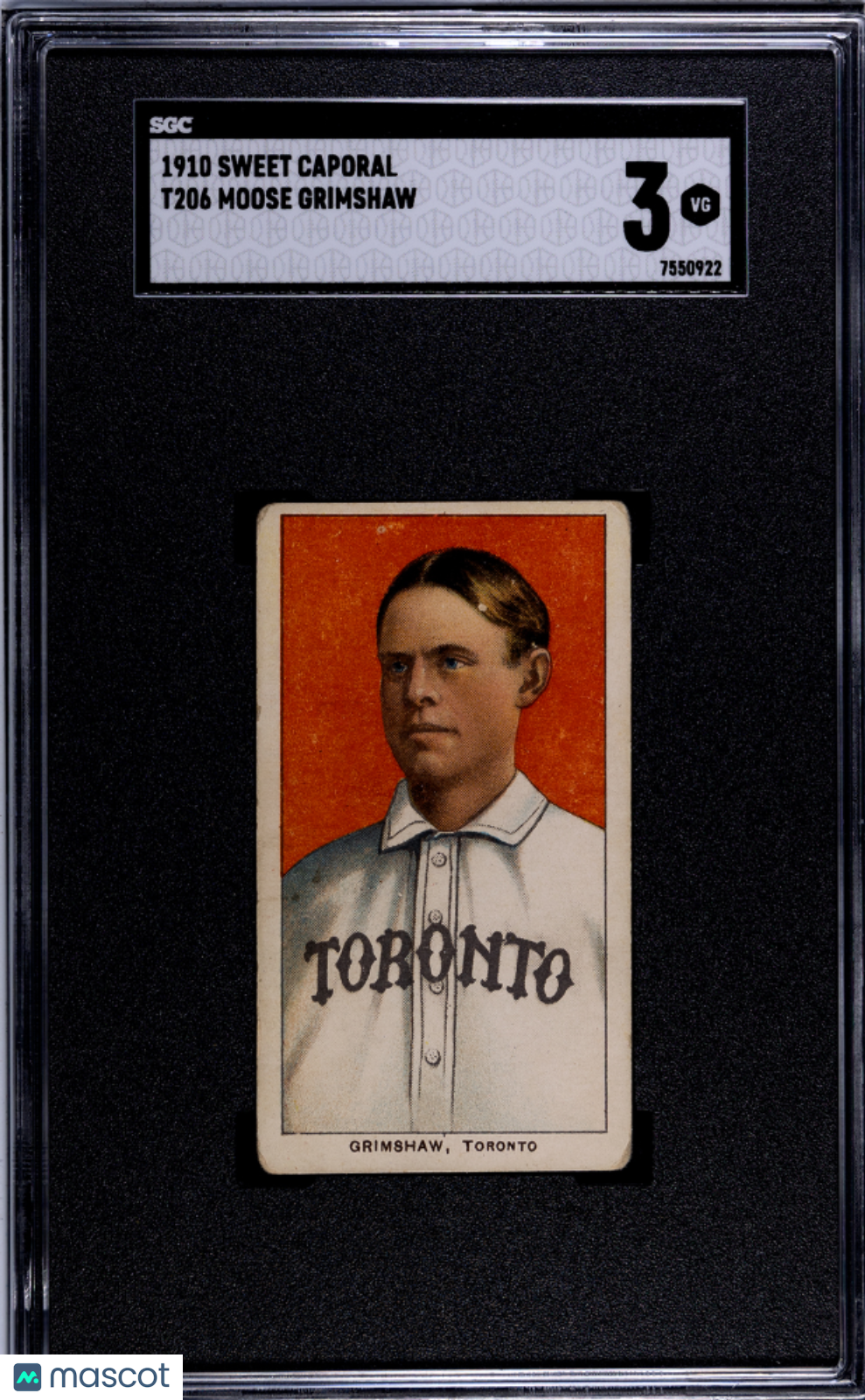 1910 Sweet Caporal (T206) Moose Grimshaw SGC 3