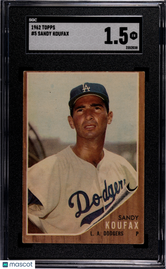 1962 Topps Sandy Koufax #5 SGC 1.5