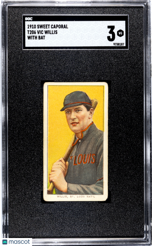 1910 Sweet Caporal (T206) Vic Willis With Bat SGC 3