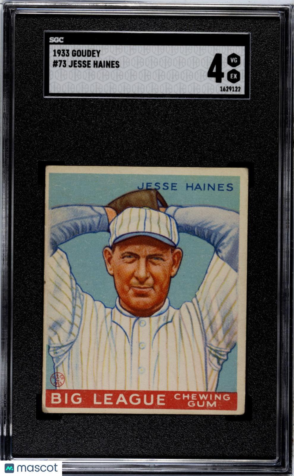 1933 Goudey Jesse Haines #73 SGC 4