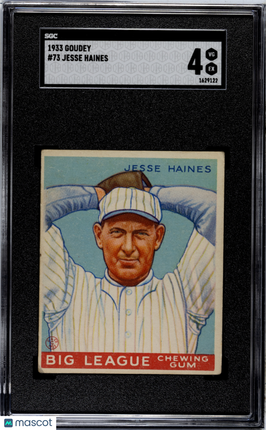 1933 Goudey Jesse Haines #73 SGC 4