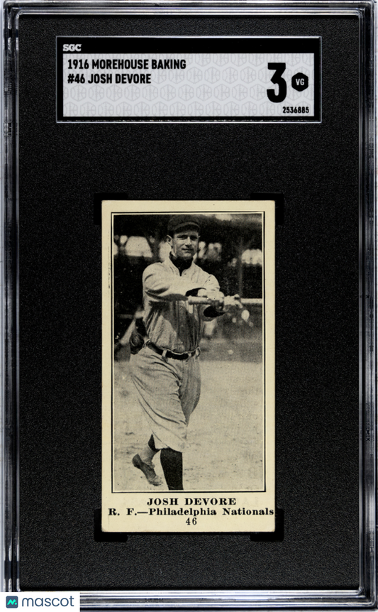 1916 Morehouse Baking Josh Devore #46 SGC 3