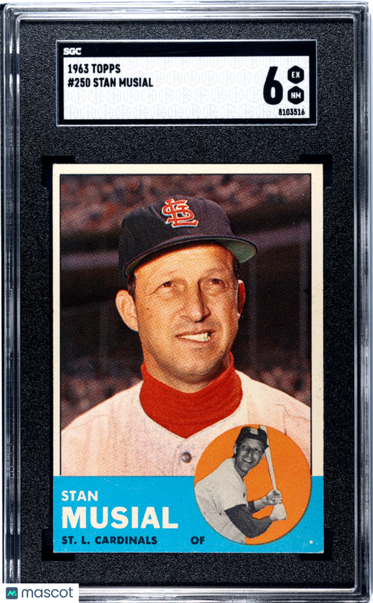 1963 Topps Stan Musial #250 SGC 6