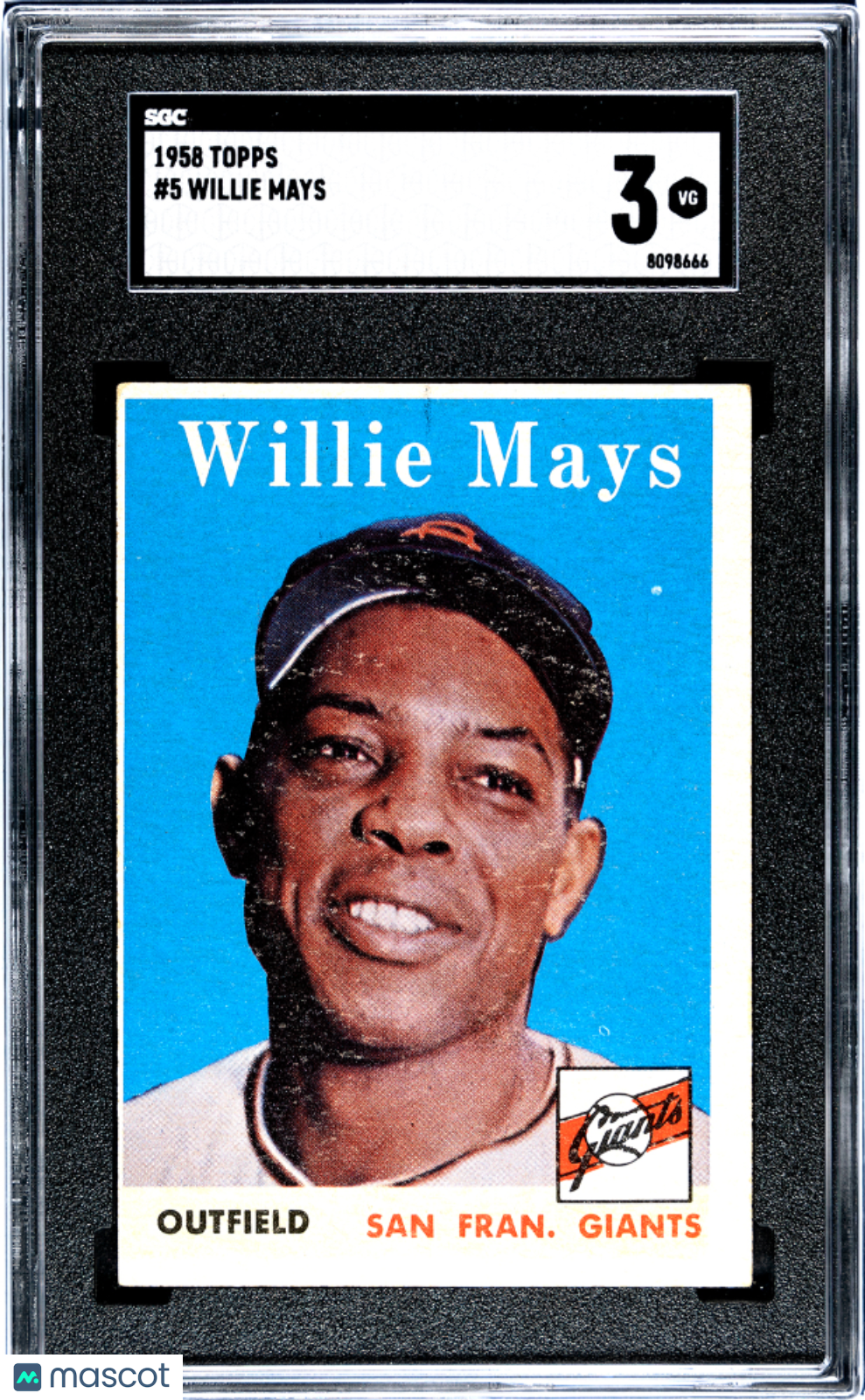 1958 Topps Willie Mays #5 SGC 3