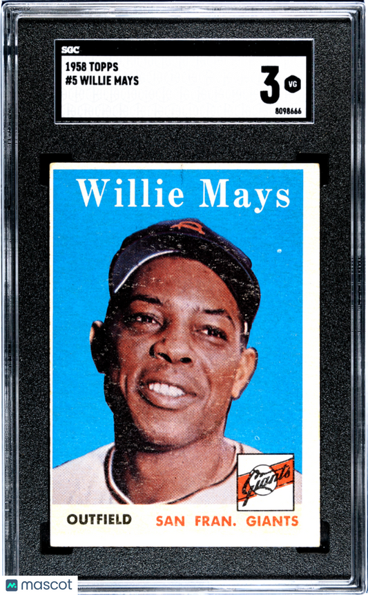 1958 Topps Willie Mays #5 SGC 3
