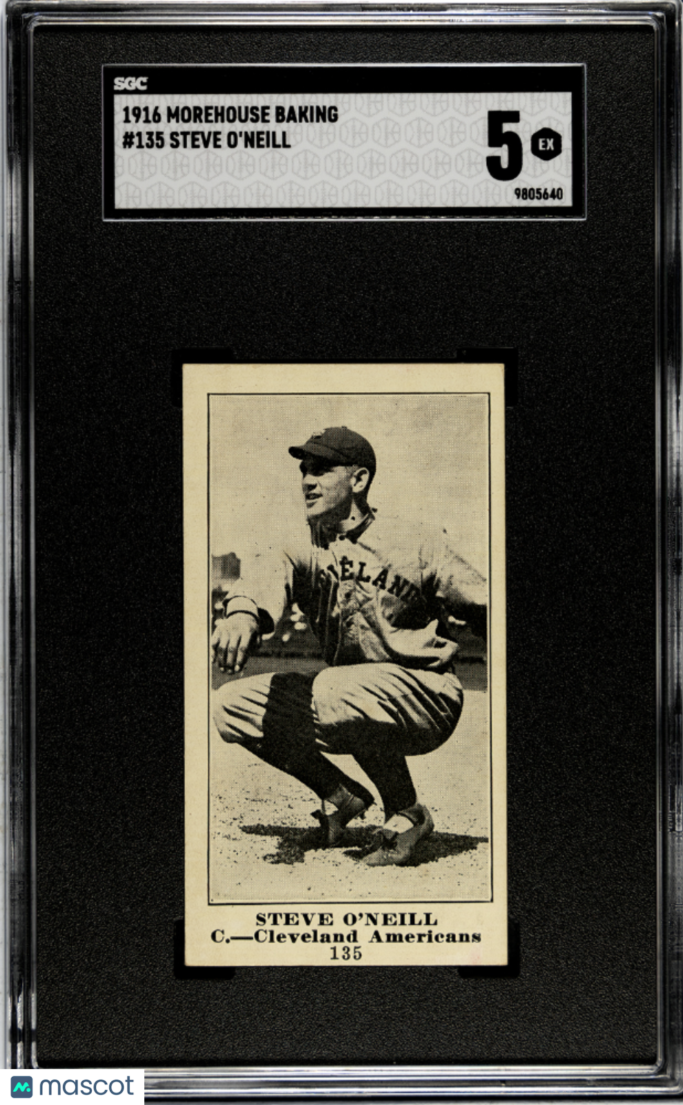1916 Morehouse Baking Steve O'neill #135 SGC 5