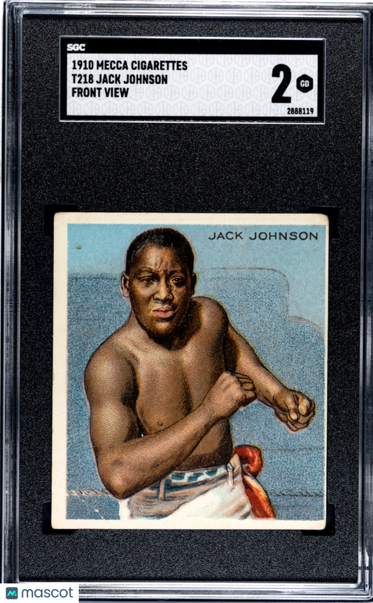 1910 Mecca Cigarettes (T218) Jack Johnson Front View SGC 2