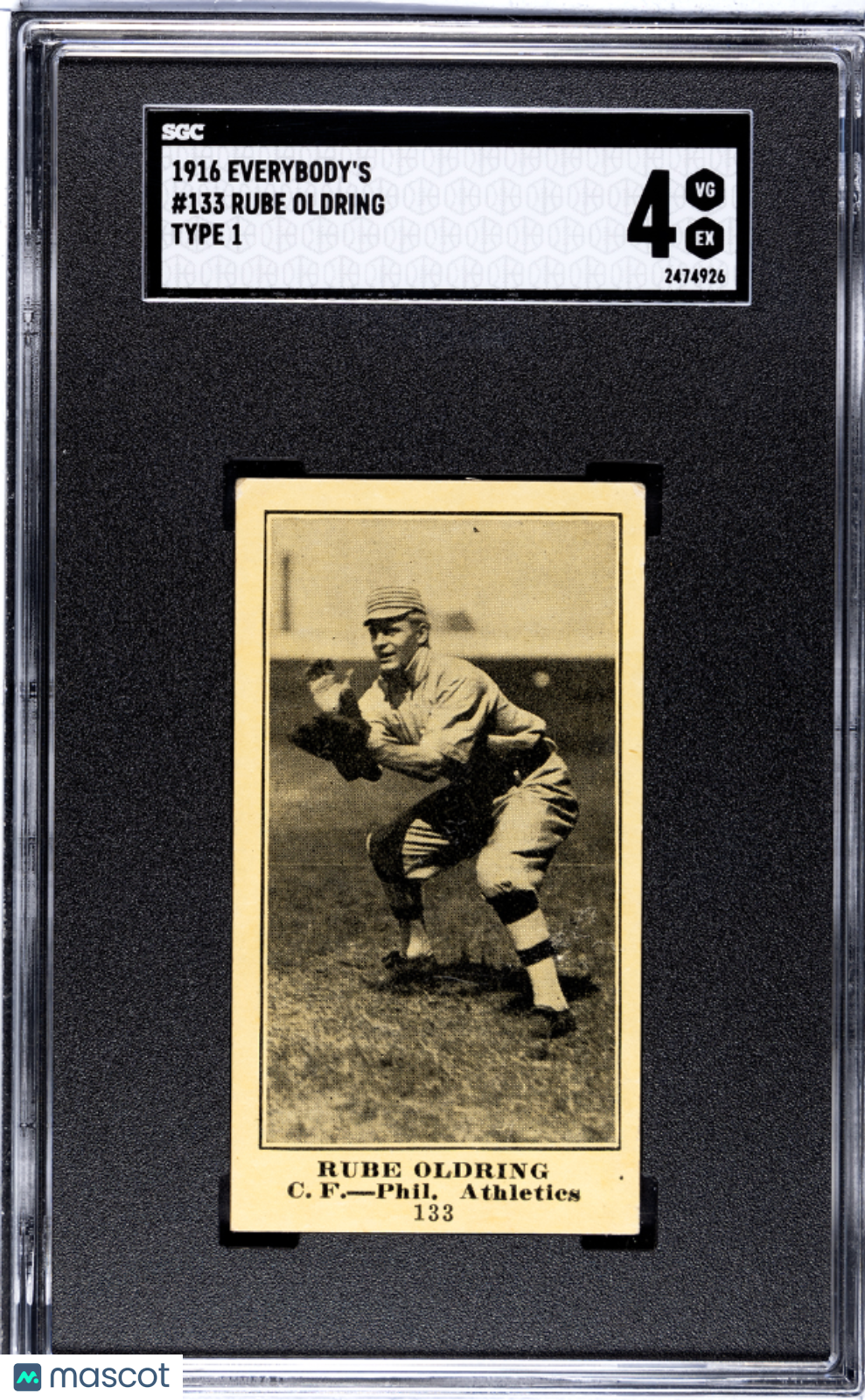 1916 Everybody's Rube Oldring #133 Type SGC 4