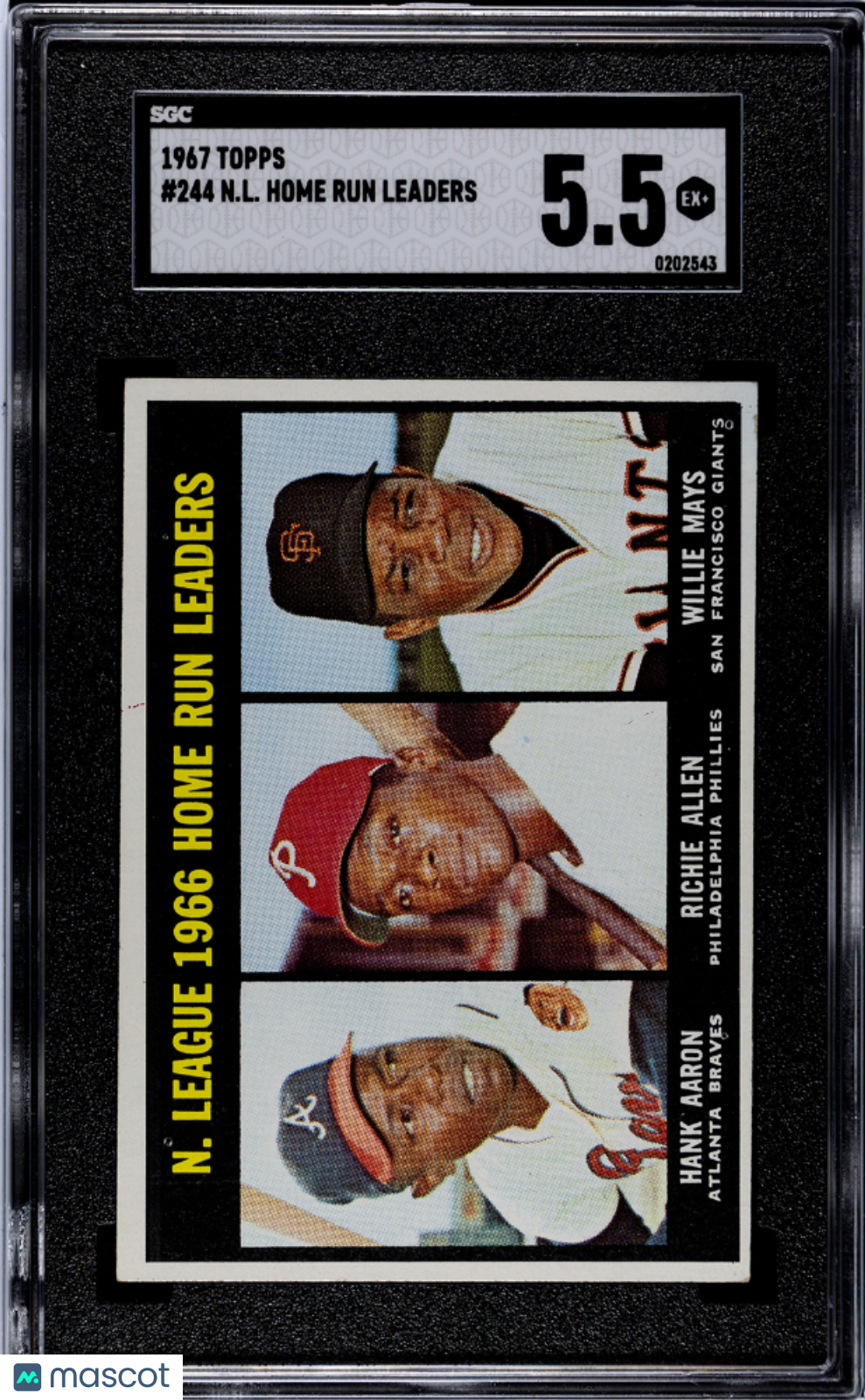 1967 Topps N. L. Home Run Leaders #244 SGC 5.5