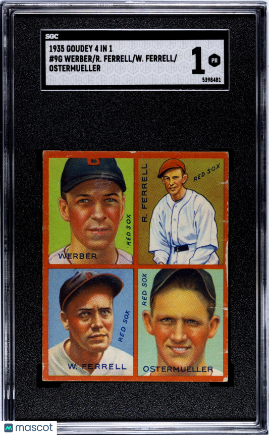 1935 Goudey 4 In 1 Ostermueller W. Ferrell R. Ferrell Werber #9G SGC 1